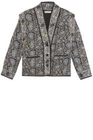 Maison Hotel |  Padded jacket with embroidery Sugata | blue | Picture 1