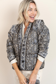 Maison Hotel |  Padded jacket with embroidery Sugata | blue | Picture 7