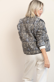Maison Hotel |  Padded jacket with embroidery Sugata | blue | Picture 6