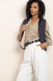 Maison Hotel |  Denim jacket with embroidery Wesley | blue | Picture 9