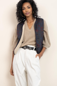 Maison Hotel |  Denim jacket with embroidery Wesley | blue | Picture 5