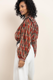 Maison Hotel |  Blouse with lurex Etta | brown | Picture 7