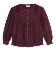Maison Hotel |  Tencel blouse Carmen | burgundy | Picture 1