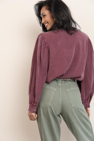 Maison Hotel |  Tencel blouse Carmen | burgundy | Picture 7