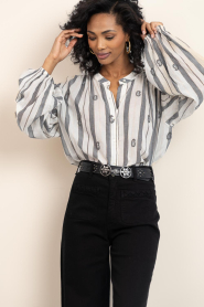 Maison Hotel |  Cotton blouse with lurex Perla | natural | Picture 7