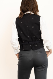 Maison Hotel |  Waistcoat with embroidery Lupita | black | Picture 7