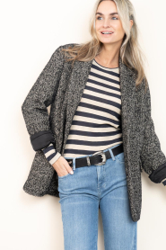 Maison Hotel |  Herringbone blazer Dora | black | Picture 5