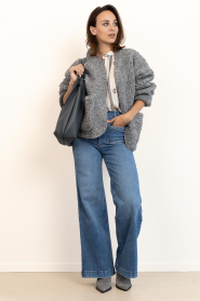 Maison Hotel |  Stretch wide leg jeans Giuletta | blue | Picture 2