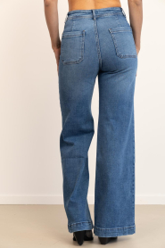 Maison Hotel |  Stretch wide leg jeans Giuletta | blue | Picture 6
