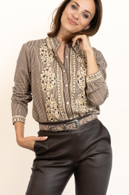 Maison Hotel |  Belt with embroidery Guadalupe | brown | Picture 4