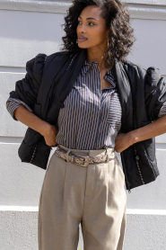 Maison Hotel |  Belt with embroidery Guadalupe | brown | Picture 3