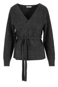 CC Heart |  Cardigan with belt Emma | grey | Picture 1