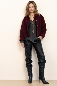 CC Heart |  Cardigan with belt Emma | grey | Picture 3