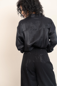 CC Heart |  Shiny blouse Jolie | black | Picture 7