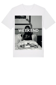 Elite Paris |  Boxy T-shirt with print Weekend | white | Picture 1