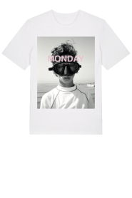 Elite Paris |  T-shirt with print Monday | white | Picture 1