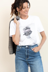 Elite Paris |  T-shirt with print Monday | white | Picture 4