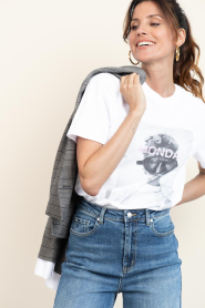 Elite Paris |  T-shirt with print Monday | white | Picture 5