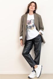 Elite Paris |  Boxy T-shirt with print calling | white | Picture 3