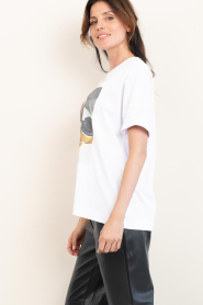 Elite Paris |  Boxy T-shirt with print calling | white | Picture 7
