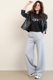 Elite Paris |  Cropped T-shirt with print Fries | black | Picture 3