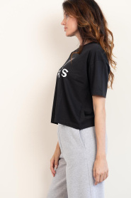 Elite Paris |  Cropped T-shirt with print Fries | black | Picture 8