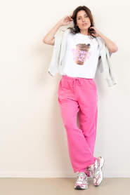 Elite Paris |  T-shirt with print Brown | white | Picture 3