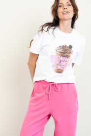 Elite Paris |  T-shirt with print Brown | white | Picture 6