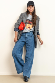 Elite Paris |  Oversized sweatshirt Emily | grey  | Picture 3