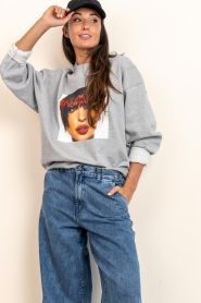 Elite Paris |  Oversized sweatshirt Emily | grey  | Picture 5