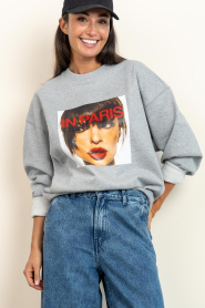 Elite Paris |  Oversized sweatshirt Emily | grey  | Picture 6