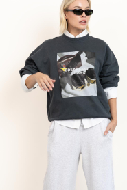 Elite Paris |  Oversized sweatshirt Calling | grey  | Picture 4