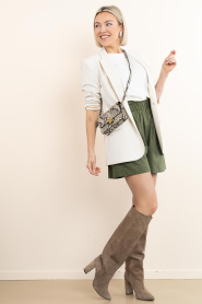 Toral :  Suede knee boots Sofia | taupe - img4