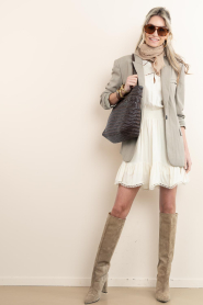 Toral :  Suede knee boots Sofia | taupe - img6