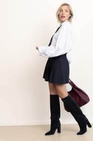 Toral |  Suede knee boots Sofia | dark blue | Picture 3