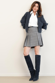 Toral |  Suede knee boots Sofia | dark blue | Picture 4
