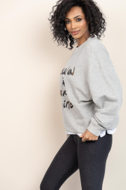 ba&sh |  Sweater with text Brice | grey | Picture 6