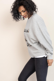 ba&sh |  Sweater with text Brice | grey | Picture 7