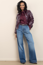 ba&sh |  Faux patent leather jacket Meelos | bordeaux | Picture 3