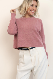 ba&sh |  Cashmere sweater with zipper detail Corvy | pink | Picture 2
