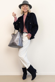 ba&sh |  Cashmere sweater with zipper detail Corvy | pink | Picture 3