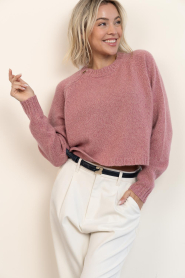 ba&sh |  Cashmere sweater with zipper detail Corvy | pink | Picture 5
