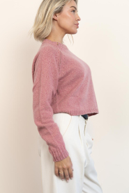 ba&sh |  Cashmere sweater with zipper detail Corvy | pink | Picture 7