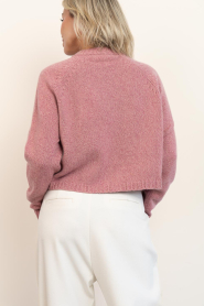 ba&sh |  Cashmere sweater with zipper detail Corvy | pink | Picture 8