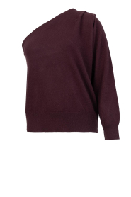 March23 |  Soft wool blend one shoulder sweater Alegra | burgundy | Picture 1