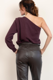 March23 |  Soft wool blend one shoulder sweater Alegra | burgundy | Picture 7