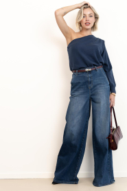 March23 |  Soft wool blend one shoulder top Alegra | blue | Picture 3