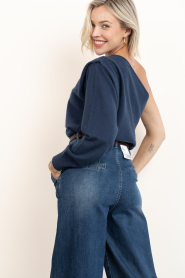 March23 |  Soft wool blend one shoulder top Alegra | blue | Picture 8