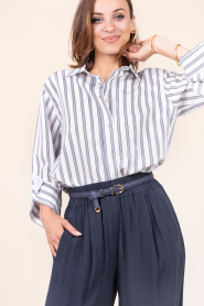 March23 |  Poplin striped blouse Gabby | white | Picture 2
