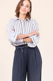 March23 |  Poplin striped blouse Gabby | white | Picture 5